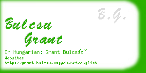bulcsu grant business card